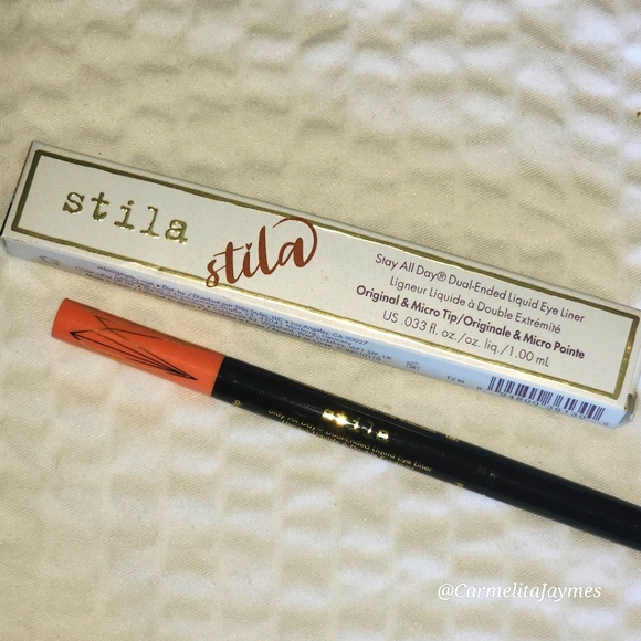 BNIB》Stila Stay All Day Dual Ended Liquid Eye Liner - Black/Kitten - Picture 1 of 2